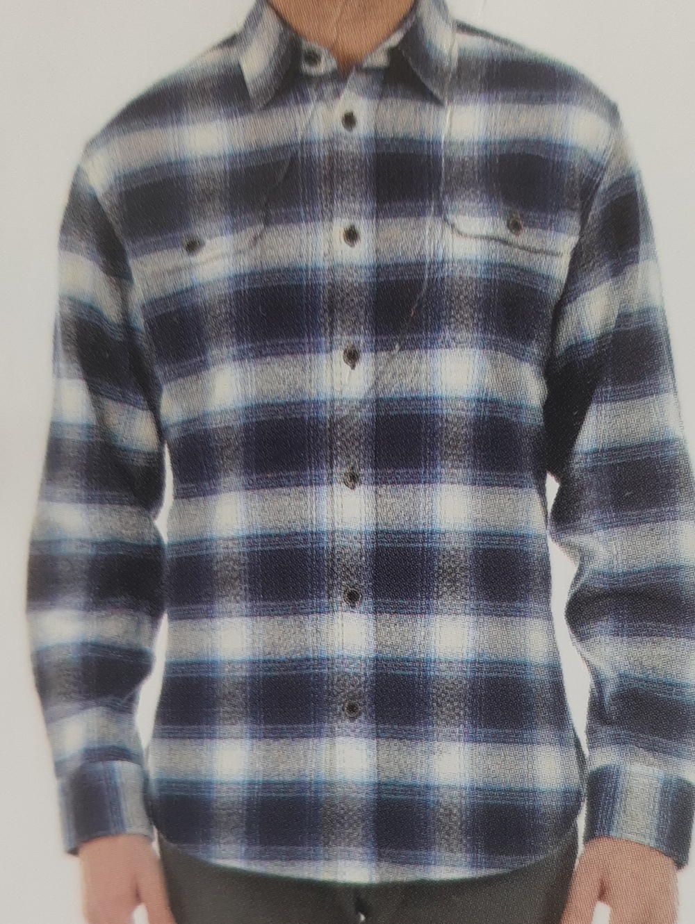 Jachs Men's M Blues and White Plaid Button-Down Shirt New